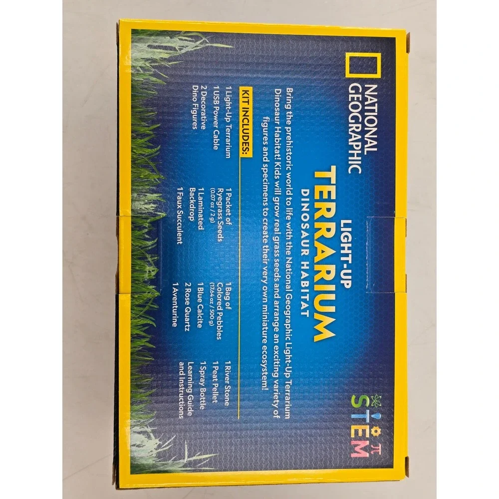 National Geographic Light-Up Terrarium Dinosaur Habitat Kids Science Kit - New